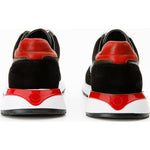 Vinci Leather The Sonoma Black / Red Leather Sneaker (15018)