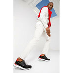 Vinci Leather The Sonoma Black / Red Leather Sneaker (15018)