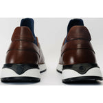 Vinci Leather The Sonoma Brown / Navy Blue Leather Sneaker (D2122T)
