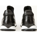 Vinci Leather The Sonoma Plain Black Leather Sneaker (D2122T)