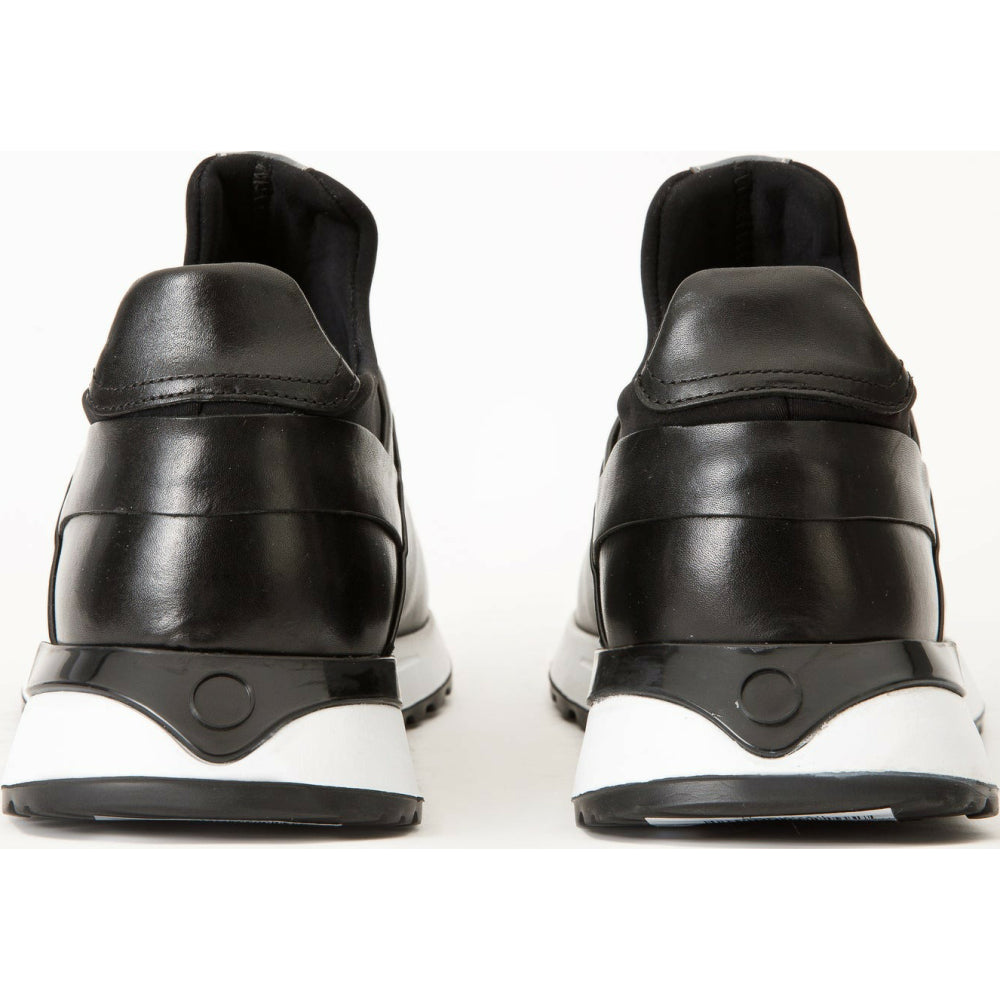 Vinci Leather The Sonoma Plain Black Leather Sneaker (D2122T)