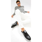 Vinci Leather The Sonoma Plain Black Leather Sneaker (D2122T)