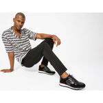 Vinci Leather The Sopez Black Leather Sneaker (15135)