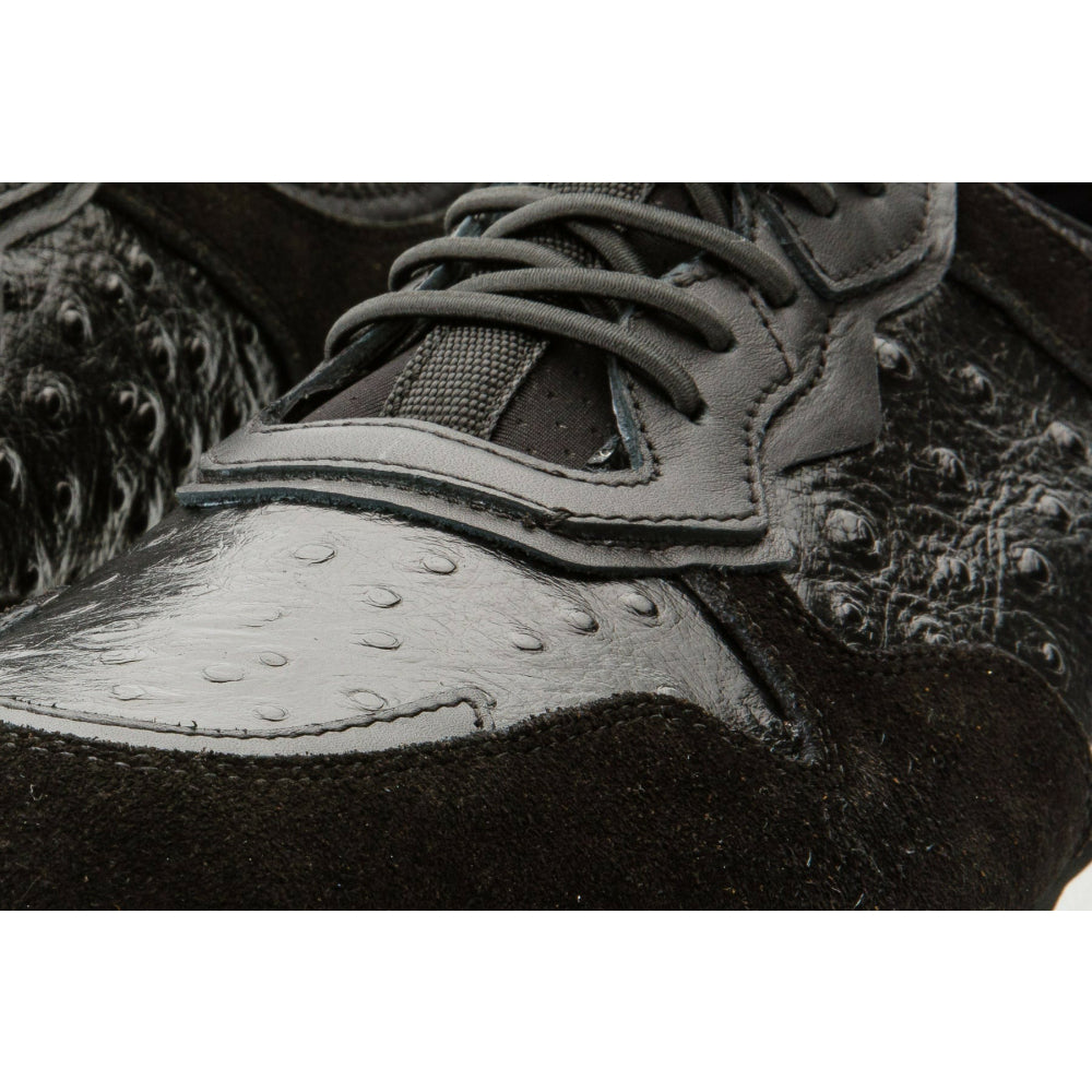 Vinci Leather The Sopez Black Leather Sneaker (15135)