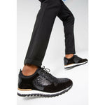 Vinci Leather The Sopez Black Leather Sneaker (15135)