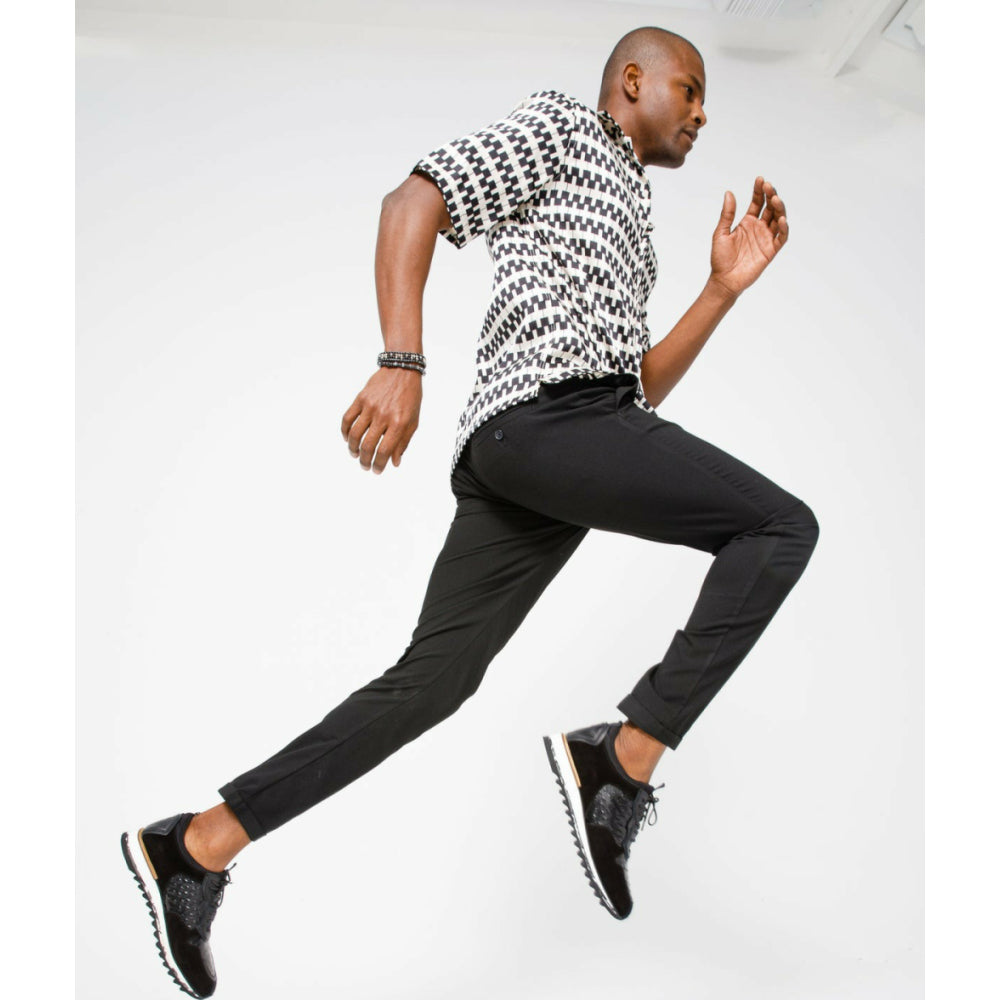 Vinci Leather The Sopez Black Leather Sneaker (15135)