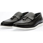 Vinci Leather The Sperry Black Leather Tassel Loafer