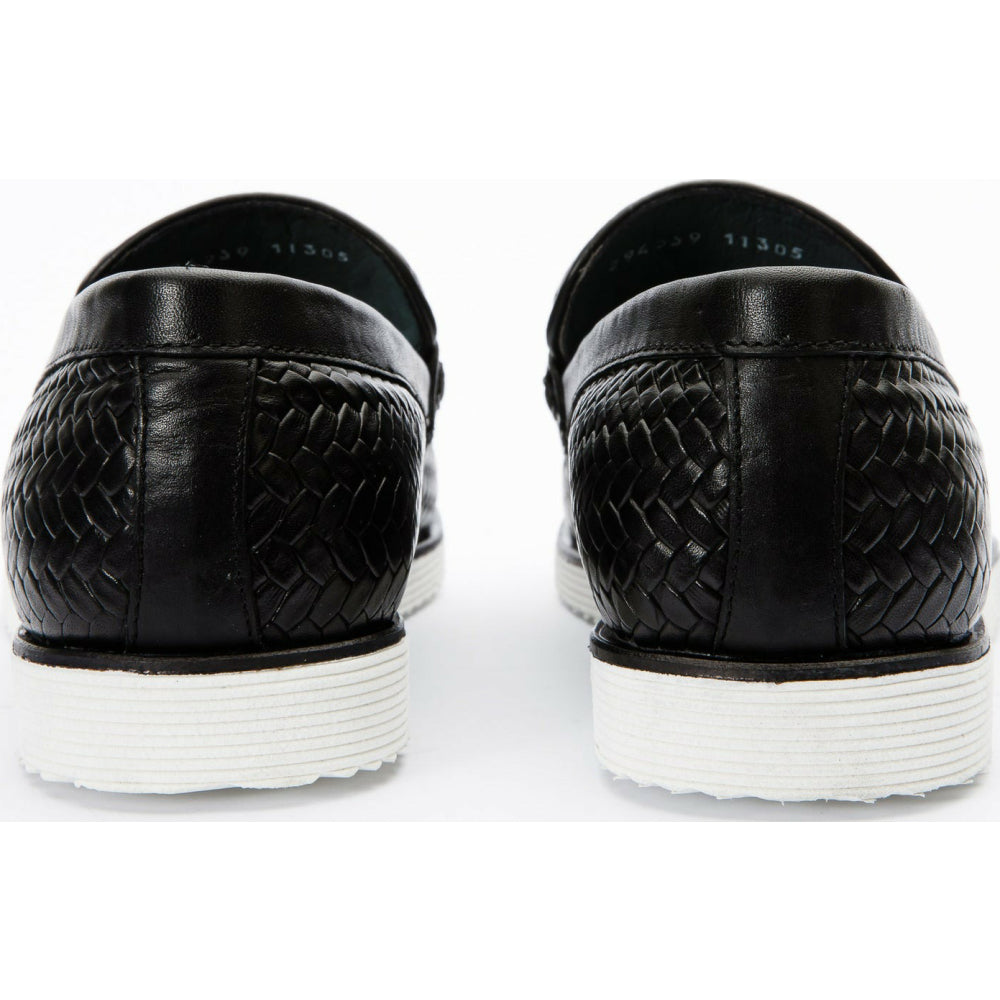 Vinci Leather The Sperry Black Leather Tassel Loafer