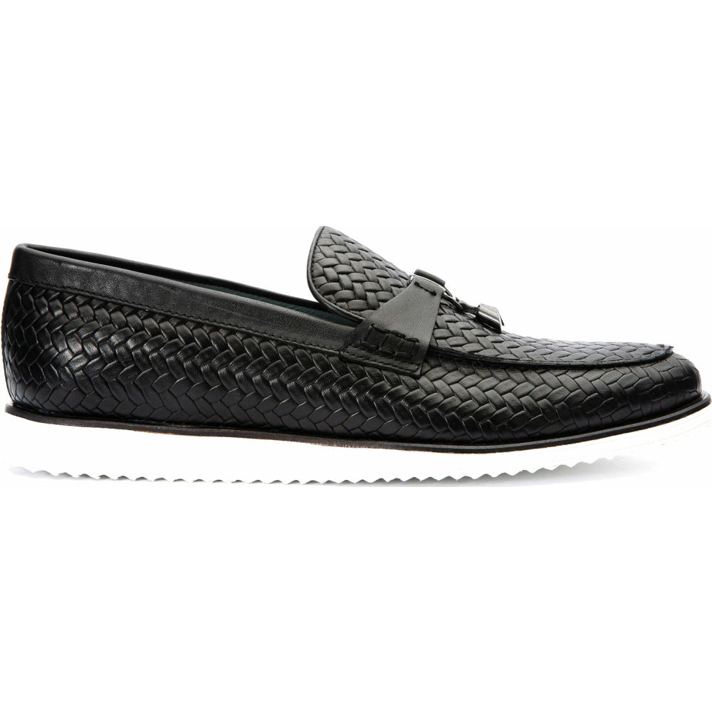 Vinci Leather The Sperry Black Leather Tassel Loafer