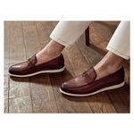 Vinci Leather The Sperry Brown Leather Tassel Loafer