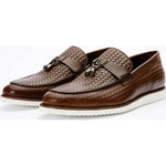 Vinci Leather The Sperry Brown Leather Tassel Loafer