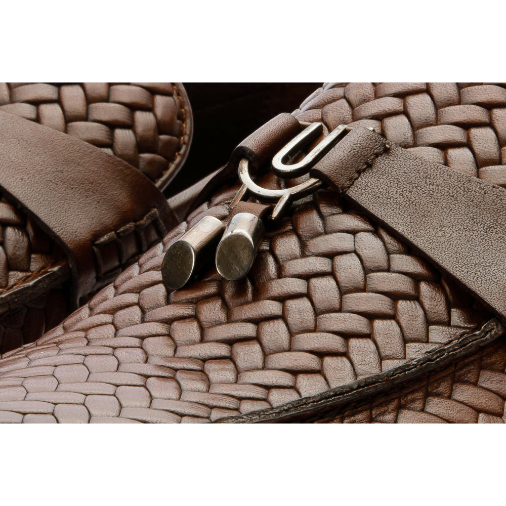 Vinci Leather The Sperry Brown Leather Tassel Loafer