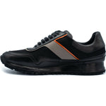 Vinci Leather The Tach Black Leather Sneaker (D-500T)