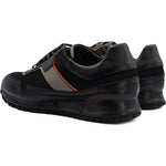 Vinci Leather The Tach Black Leather Sneaker (D-500T)