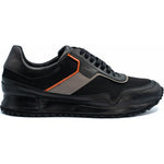 Vinci Leather The Tach Black Leather Sneaker (D-500T)