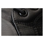 Vinci Leather The Taco Black Leather Casual Lace-up Boot With A Zipper (14115 S-4)
