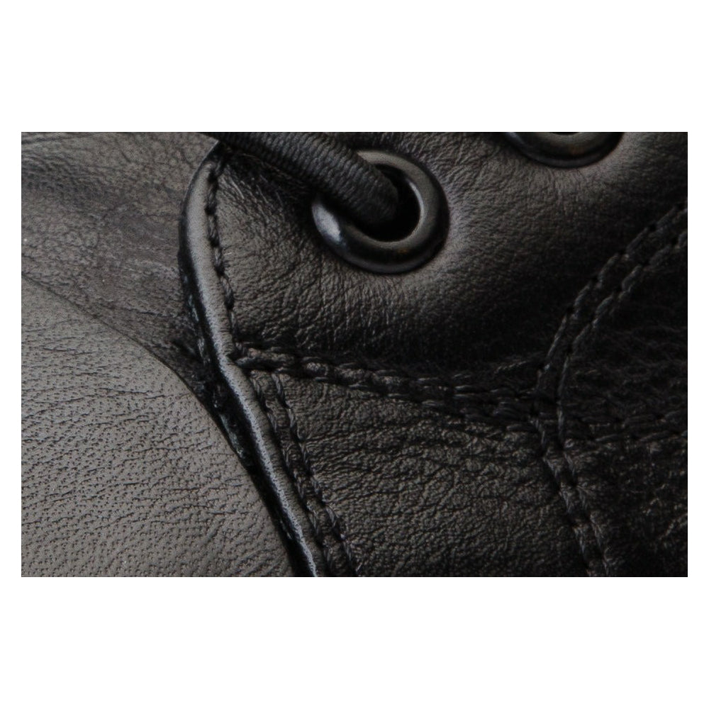 Vinci Leather The Taco Black Leather Casual Lace-up Boot With A Zipper (14115 S-4)