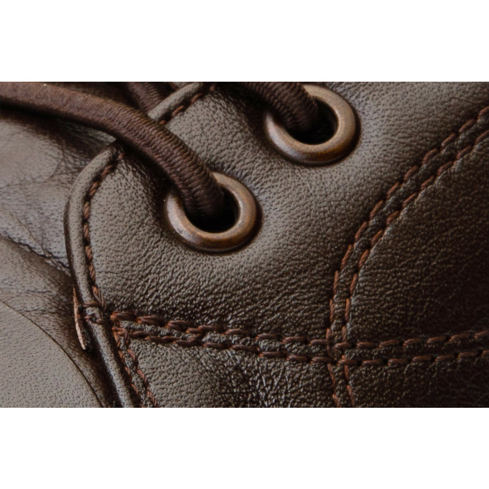Vinci Leather The Taco Brown Leather Casual Lace-up Boot With A Zipper (14115)