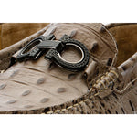 Vinci Leather The Tanca Dark Vizon Leather Bit Loafer (15523)