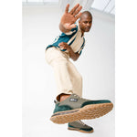 Vinci Leather The Tiran Green Leather Sneaker (15160)