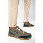 Vinci Leather The Tiran Green Leather Sneaker (15160)