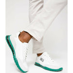 Vinci Leather The Tiran White Leather Sneaker (15160)