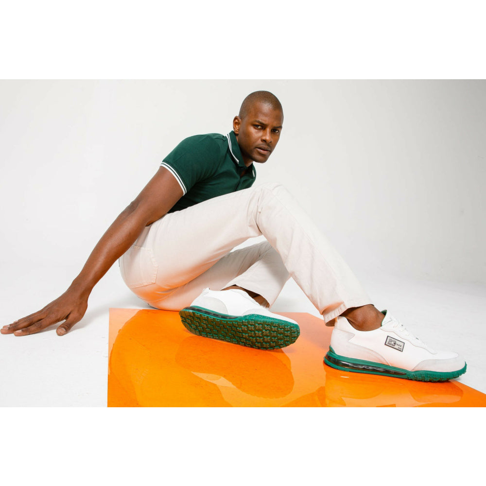 Vinci Leather The Tiran White Leather Sneaker (15160)