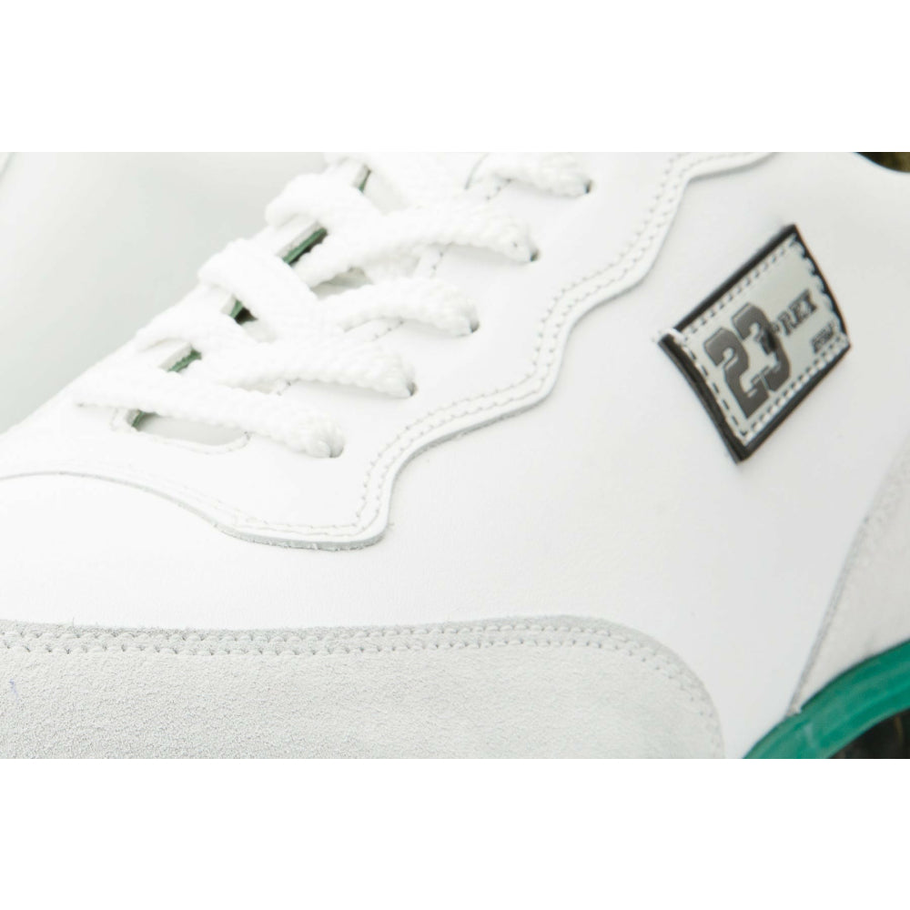 Vinci Leather The Tiran White Leather Sneaker (15160)