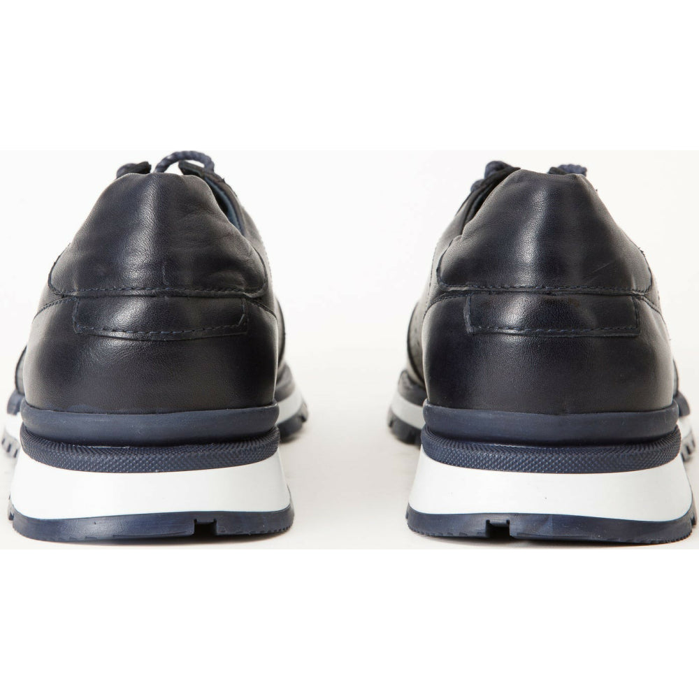 Vinci Leather The Tisina Blue Leather Sneaker (6557)