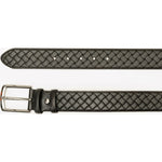 Vinci Leather The Turan Black Woven Leather Belt