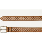 Vinci Leather The Turan Brown Woven Leather Belt