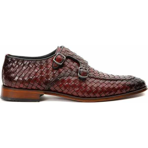 burgundy monk strap dress shoes Aspen, Double Monk Strap - Burgundy Museum Calf main image 0