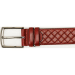Vinci Leather The Turan Burgundy Woven Leather Belt