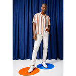 Vinci Leather The Turan White Woven Double Monk Strap Dress Shoe