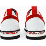 Vinci Leather The Tyler Black / Red Leather Sneaker (13023)