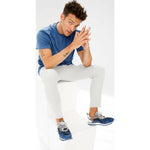 Vinci Leather The Tyler Blue Leather Sneaker (13023)
