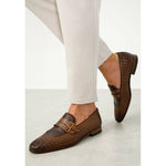Vinci Leather The Vatra Brown Woven Double Monk Strap Shoe (2135)