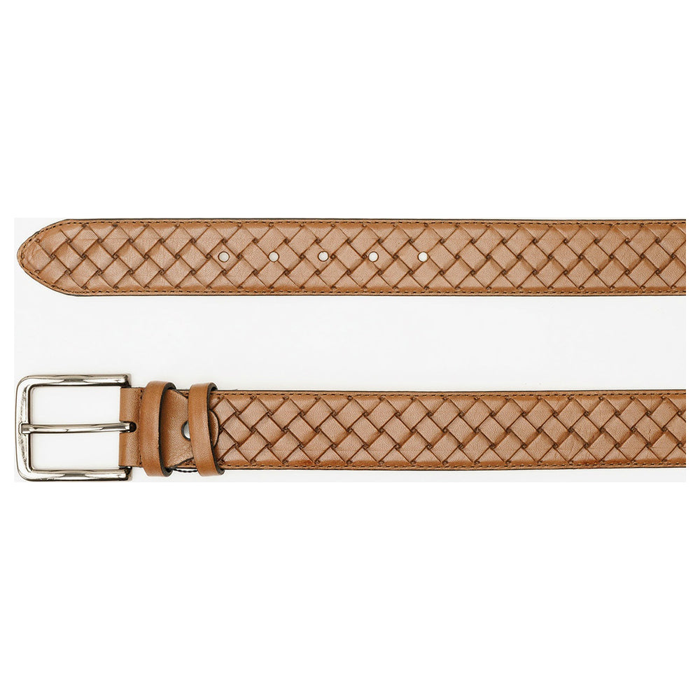 Vinci Leather The Vatra Brown Woven Leather Belt