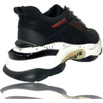 Vinci Leather The Venere Black Leather Sneaker