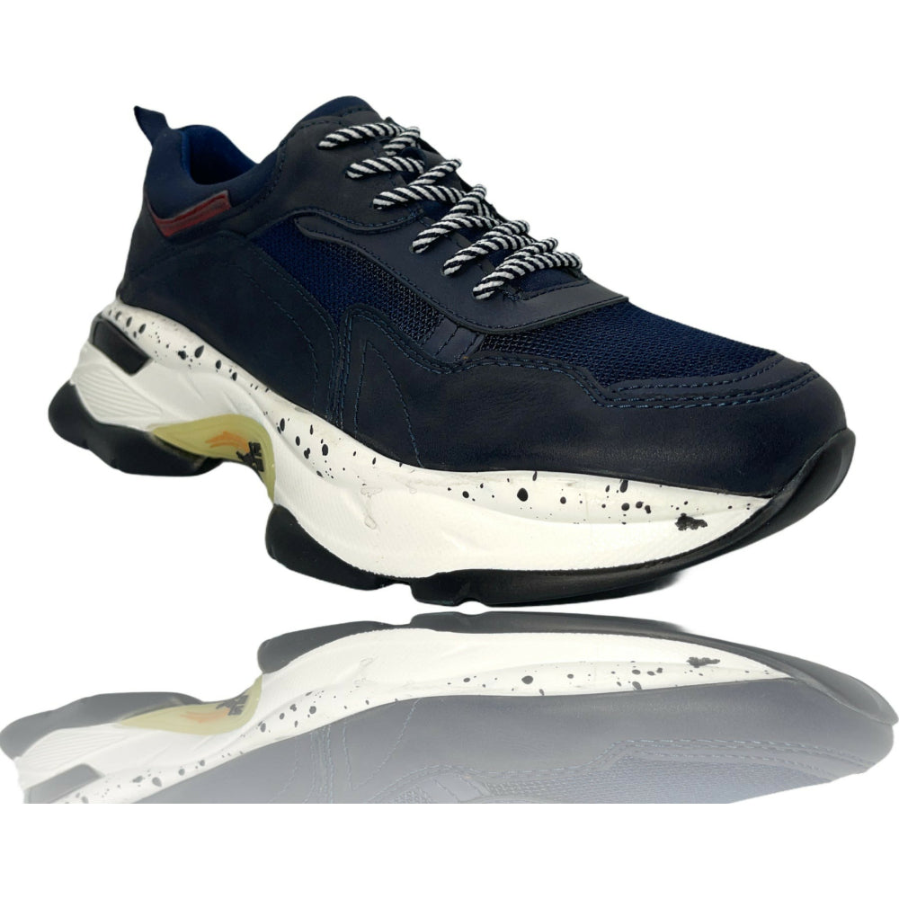 Vinci Leather The Venere Dark Blue Leather Sneaker