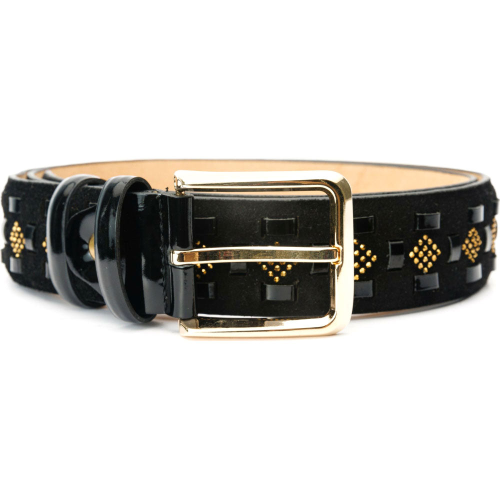 Vinci Leather The Vicino Black Leather Belt