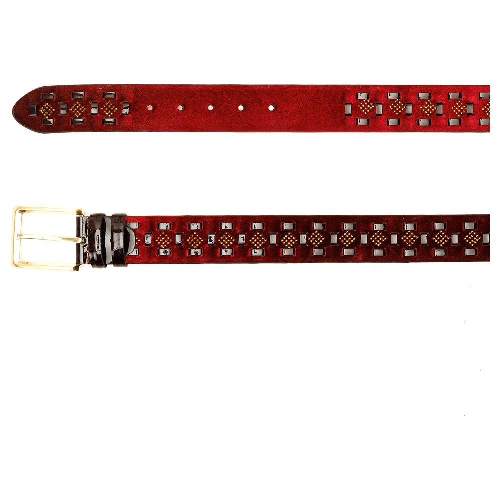 Vinci Leather The Vicino Burgundy Leather Belt