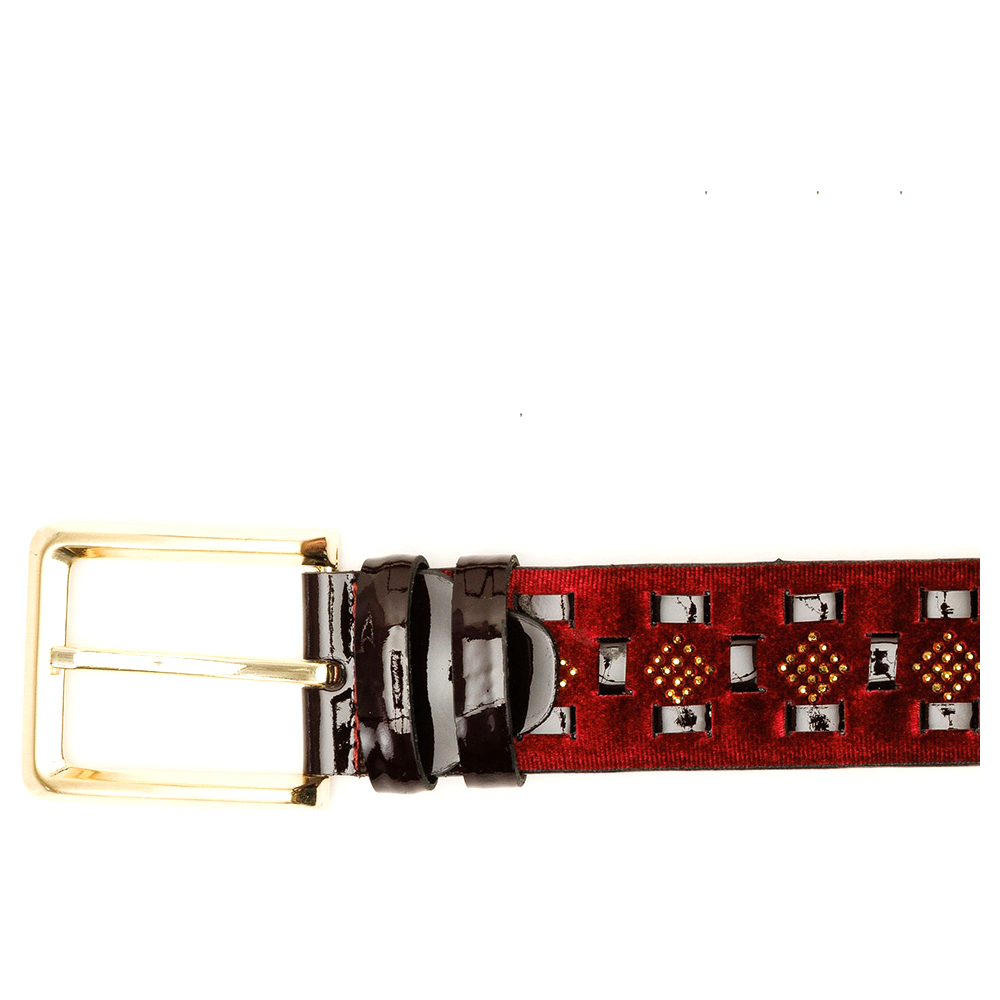 Vinci Leather The Vicino Burgundy Leather Belt