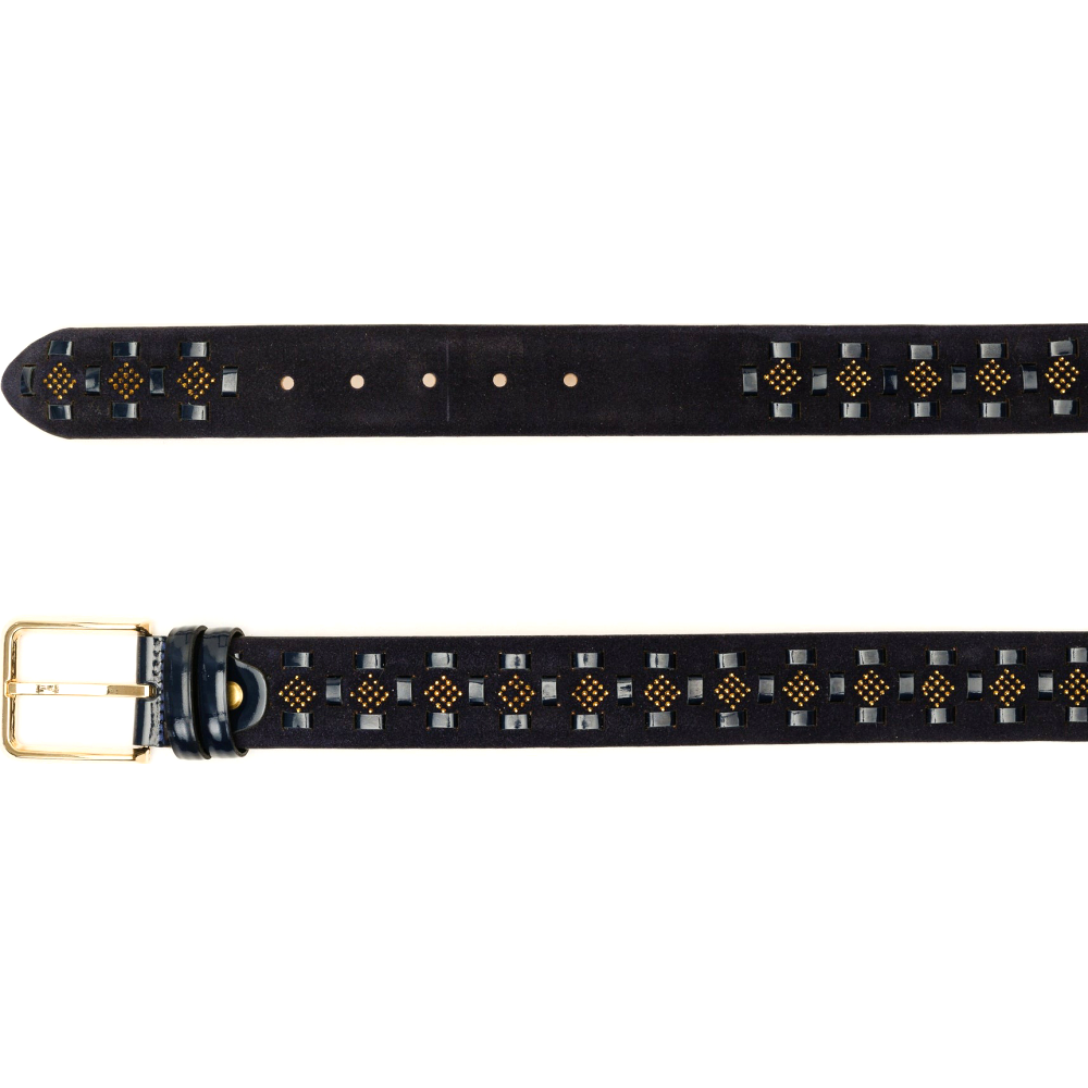 Vinci Leather The Vicino Navy Leather Belt