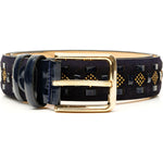 Vinci Leather The Vicino Navy Leather Belt