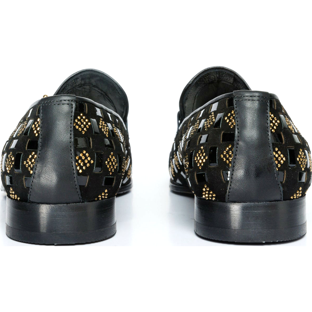 Vinci Leather The Vicino Shoe Black Bit Dress Loafer (11621-1)