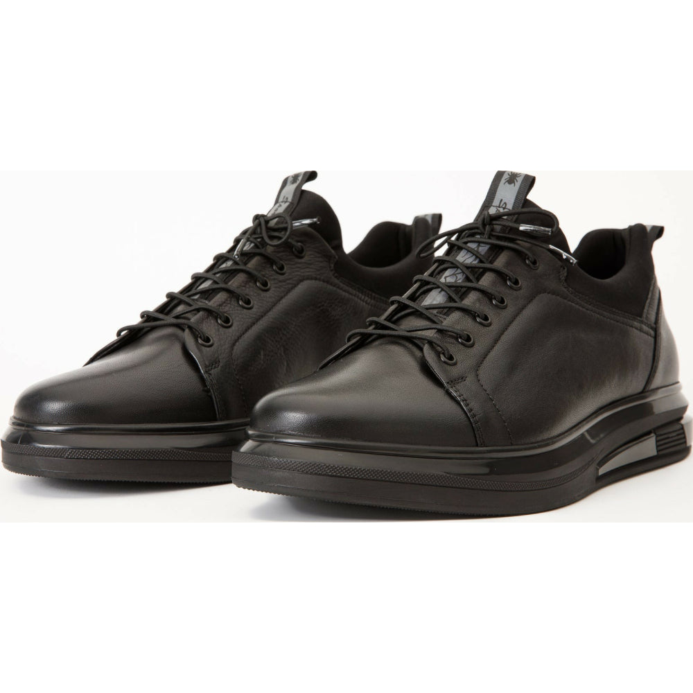 Vinci Leather The Vilnius Black Leather Sneaker