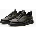 Vinci Leather The Vilnius Green Leather Sneaker