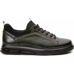 Vinci Leather The Vilnius Green Leather Sneaker