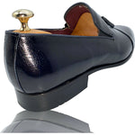 Vinci Leather The Washington Dark Blue Leather Tassel Loafer (10661)